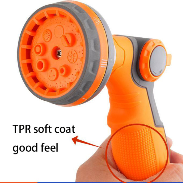 プラスチック製8パターンガーデンウォータースプレーガン,プラスチック製8パターンガーデンウォータースプレーガン