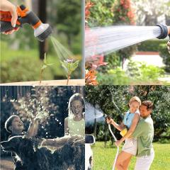 Plastic 8 pattern spray garden hose nozzle,Multi-Pattern Garden Spray Gun | Ergonomic Watering Nozzle