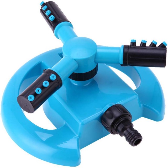 Aspersor rotativo de agua para jardín de plástico de 3 brazos,Aspersor de césped de 3 brazos Garden Water