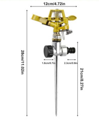 Garden Water Impact Sprinkler With Metal Spike,Garden Water Impact Sprinkler With Metal Spike | Heavy Duty