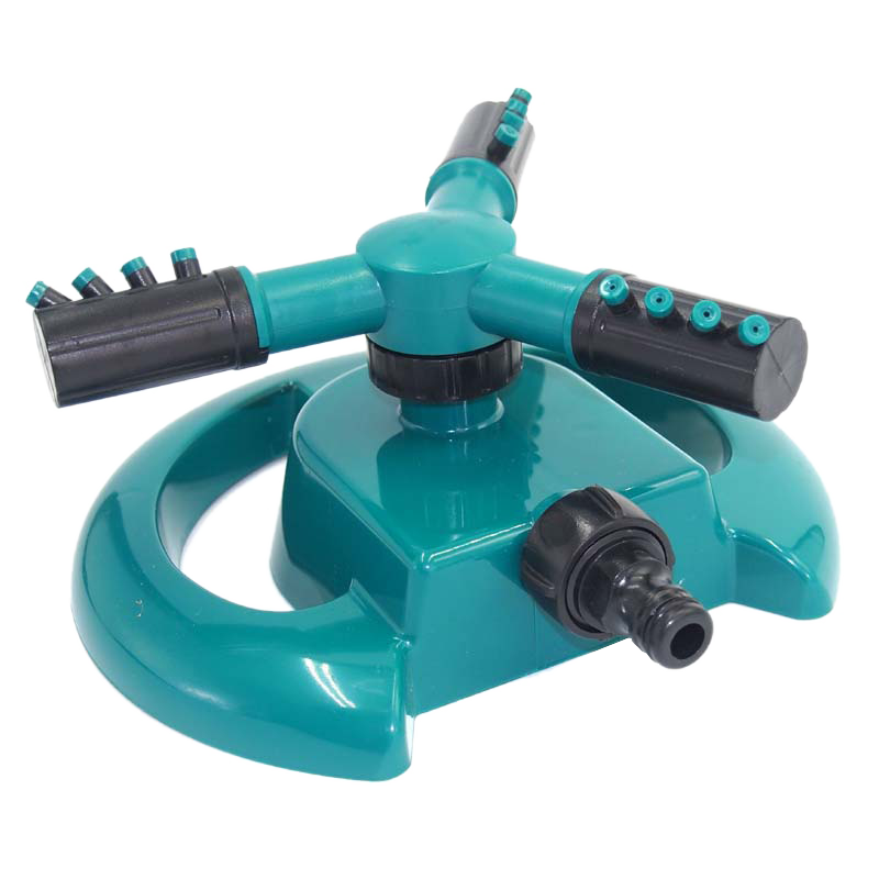 Aspersor rotativo de agua para jardín de plástico de 3 brazos,Aspersor de césped de 3 brazos Garden Water