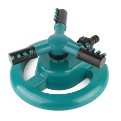 Aspersor rotativo de agua para jardín de plástico de 3 brazos,Aspersor de césped de 3 brazos Garden Water
