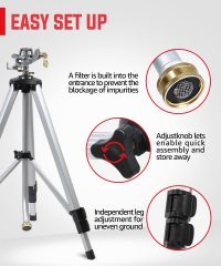 三脚ベース付き高耐久性衝撃スプリンクラー,三脚ベース付き高耐久性衝撃スプリンクラー
