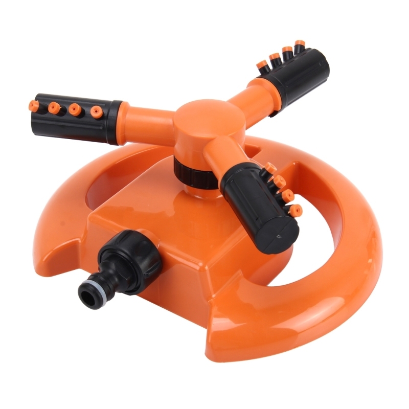 Aspersor rotativo de agua para jardín de plástico de 3 brazos,Aspersor de césped de 3 brazos Garden Water