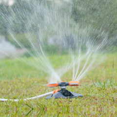 360° 3アーム回転式ガーデンスプリンクラー（金属スパイク付き）芝生・庭の灌漑に,3アーム回転式ガーデンスプリンクラー（金属スパイク付き）｜360°灌漑