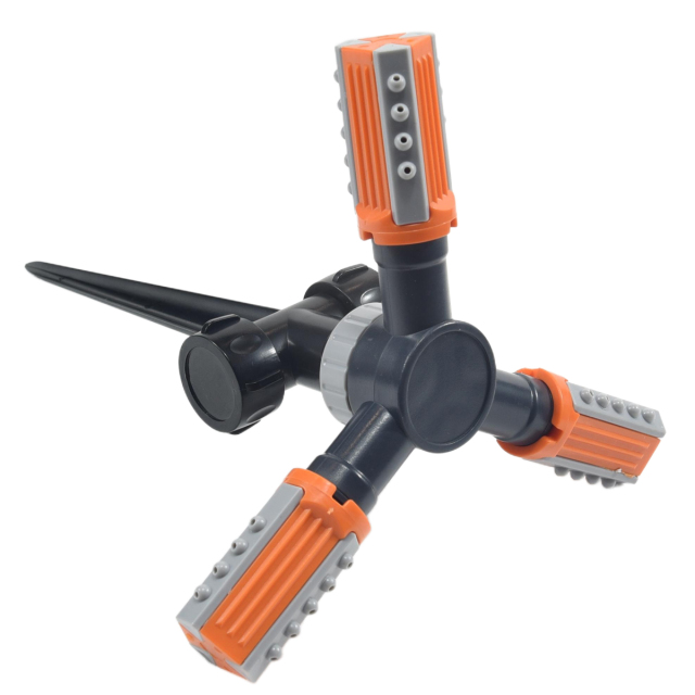 360° 3アーム回転式ガーデンスプリンクラー（金属スパイク付き）芝生・庭の灌漑に,3アーム回転式ガーデンスプリンクラー（金属スパイク付き）｜360°灌漑