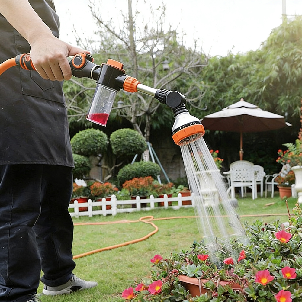 Pistola rociadora de jardín de plástico de 8 patrones con jabón,Pistola rociadora de jardín de plástico de 8 patrones con jabón