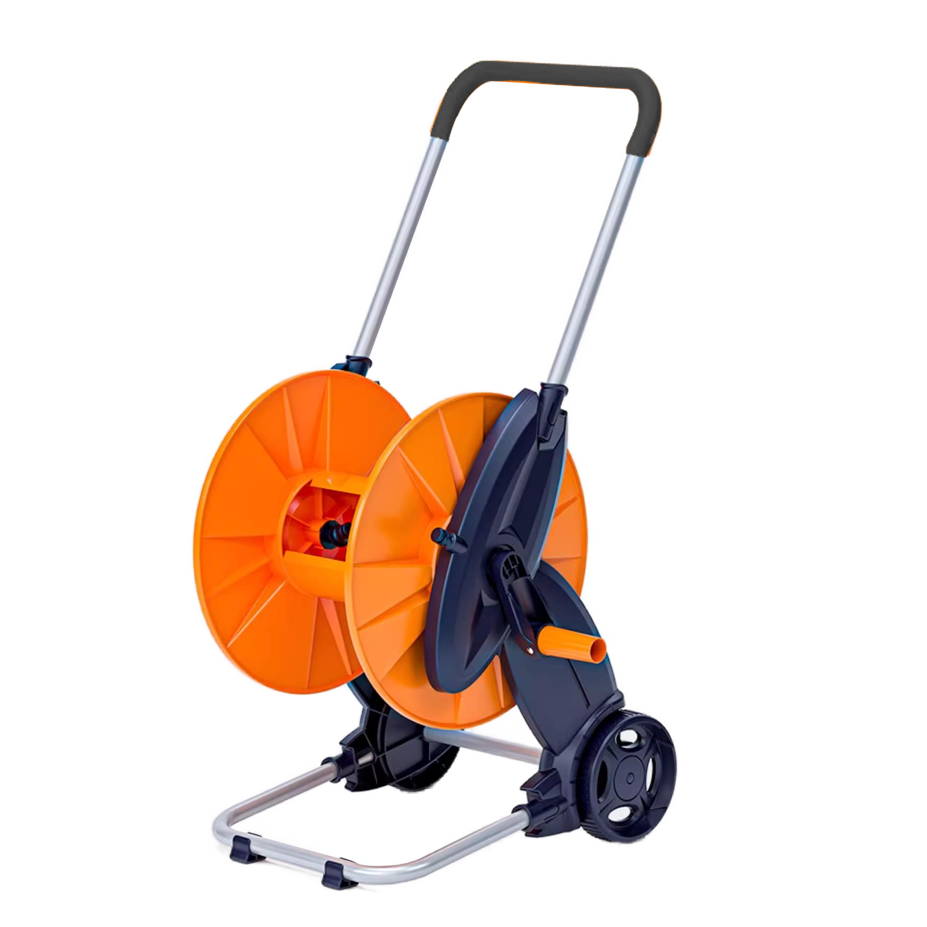 Carrito para carrete de manguera de jardín,Carrete de manguera de jardín de plástico de 60 m
