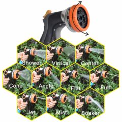 Plastic 10 Pattern Garden Water Spray Nozzle,Plastic 10 Pattern Garden Water Spray Nozzle