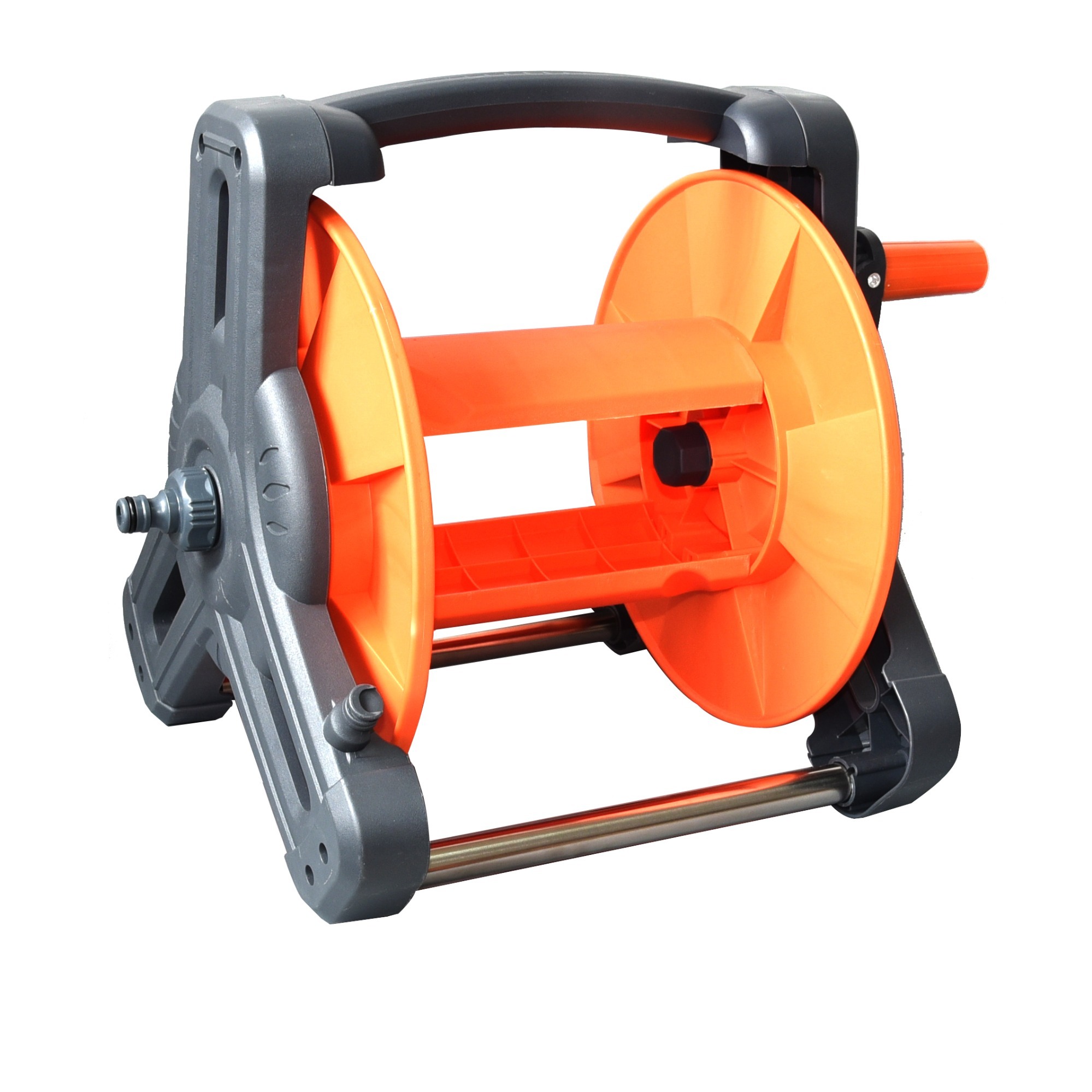 Heavy-Duty Portable Garden Hose Reel – Easy Storage for Outdoor Watering,Portable Garden Hose Reel | Heavy-Duty Orange Hose Storage Reel for Yard & Garden