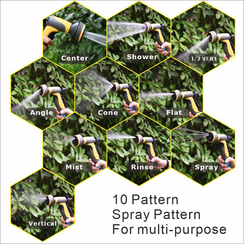 Plastic 10-function garden water spray nozzle,Plastic 10-function garden water spray nozzle