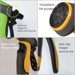 Plastic 10-function garden water spray nozzle,Plastic 10-function garden water spray nozzle