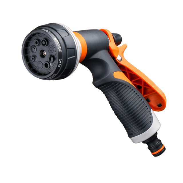Buse de tuyau d'arrosage en plastique à 8 jets,Pistolet d'arrosage multijets | Buse d'arrosage ergonomique