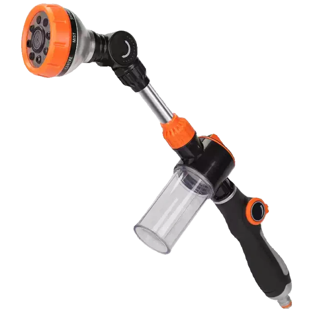 Adjustable 8-Pattern Foam Cannon Garden Hose Nozzle with Soap Dispenser,Adjustable Foam Cannon Garden Hose Nozzle with Soap Dispenser