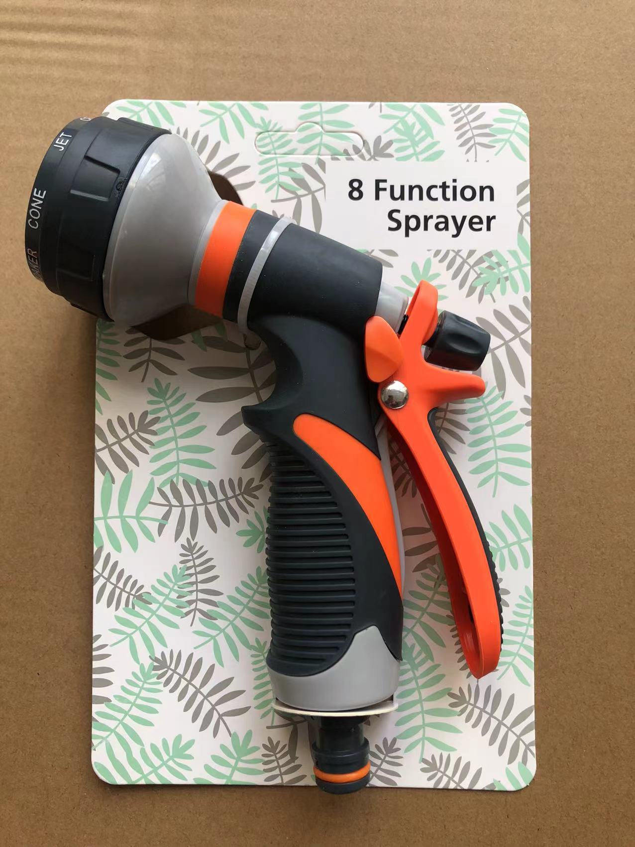 Plastic 8 pattern spray garden hose nozzle,Multi-Pattern Garden Spray Gun | Ergonomic Watering Nozzle