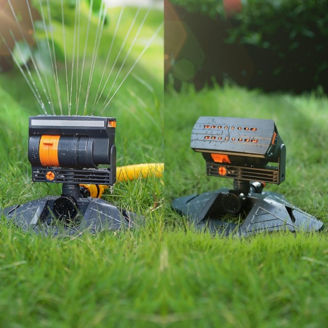16穴ガーデンウォーター振動スプリンクラー,16穴式首振りスプリンクラー、調節可能な庭・芝生用散水器
