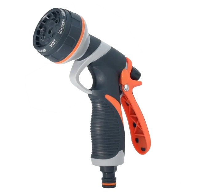 Buse d'arrosage en plastique à 8 jets pour tuyau d'arrosage,Pistolet pulvérisateur à 8 jets pour tuyau d'arrosage avec raccord rapide