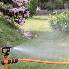 Arroseur à impulsion en plastique avec pic en plastique,Arroseur oscillant en plastique pour jardin