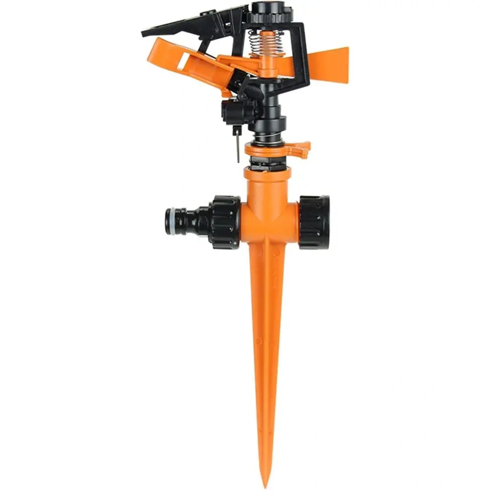 Arroseur à impulsion en plastique avec pic en plastique,Arroseur oscillant en plastique pour jardin