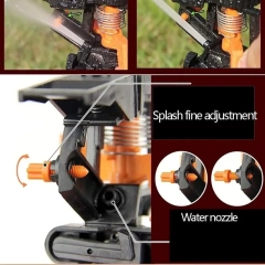 Arroseur à impulsion en plastique avec pic en plastique,Arroseur oscillant en plastique pour jardin