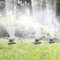 Aspersor de água oscilante para jardim com 16 furos,Aspersor de jardim oscilante com 16 furos e estaca de 90 cm (3 pés).