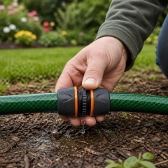 Plastic 3/4 inch garden water hose mender,Plastic 3/4" Garden Hose Mender with Soft Grip Coating