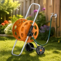 Tragbarer 60-Meter-Gartenschlauchwagen – mit Rädern, rostfrei und leicht zu transportieren,Tragbarer 60-m-Gartenschlauchwagen – Robuster Schlauchwagen mit Rädern