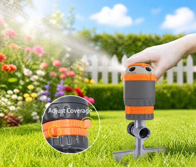 5-Pattern Garden Sprinkler with Metal Spike | BB-3312D,5-Pattern Garden Sprinkler with Metal Spike | BB-3312D
