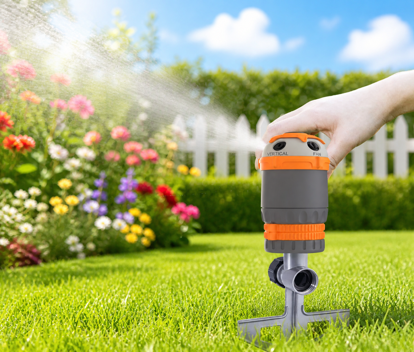 5-Pattern Garden Sprinkler with Metal Spike | BB-3312D,5-Pattern Garden Sprinkler with Metal Spike | BB-3312D