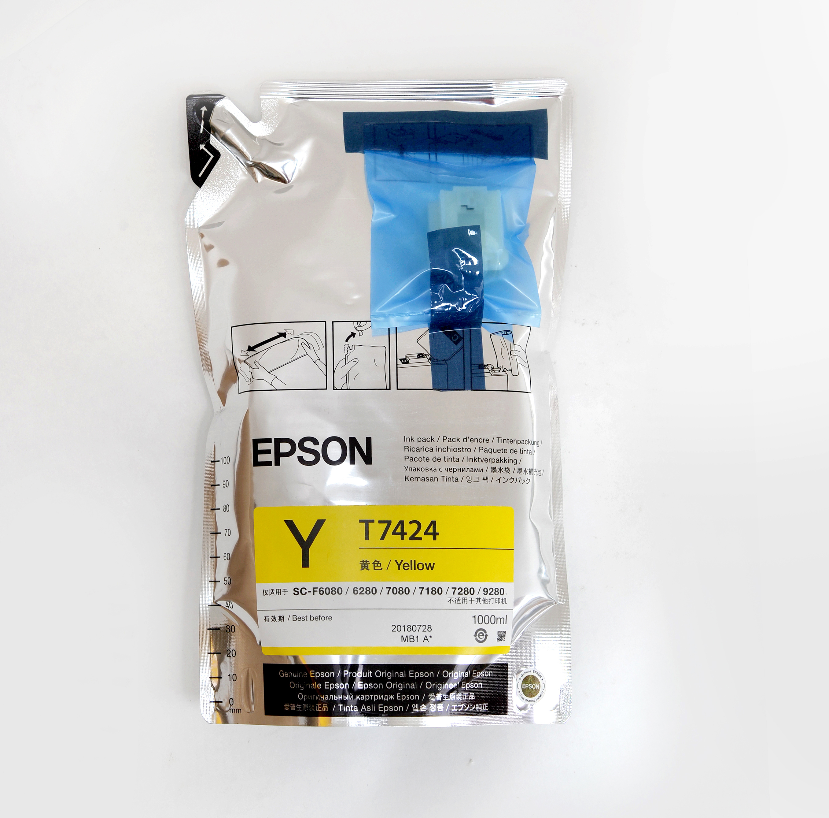 original sublimation ink Epson with chips Yellow color