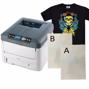 Dark self-weeding laser transfer paper A+B paper