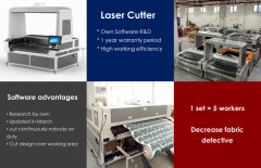 Vision Laser Cutter Dual Head 1.8x1.2m for sublimation transfer printing textile