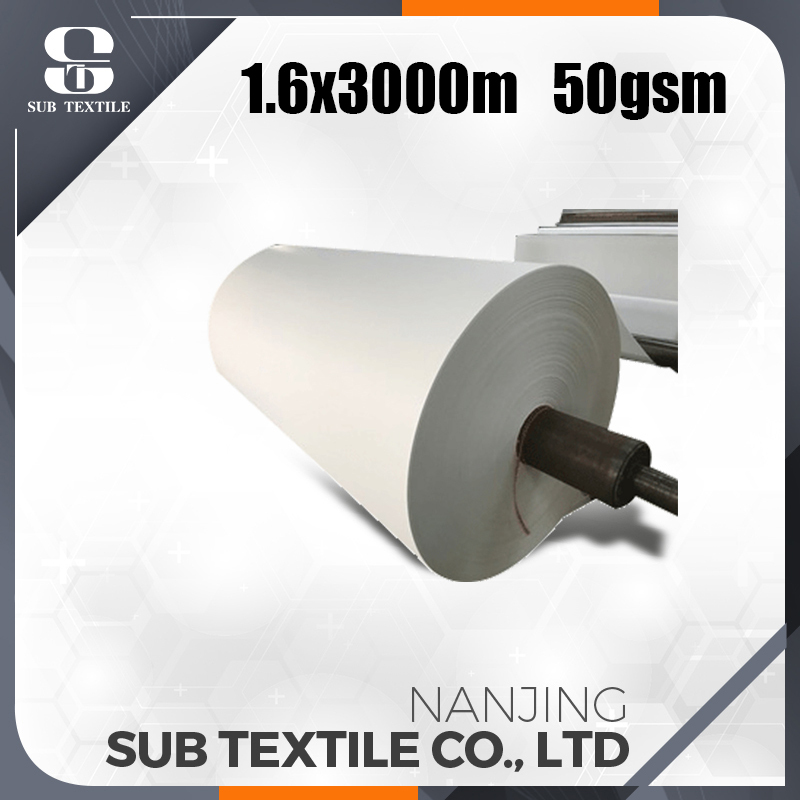 2018 high quality 50gsm high speed sublimation transfer paper sale