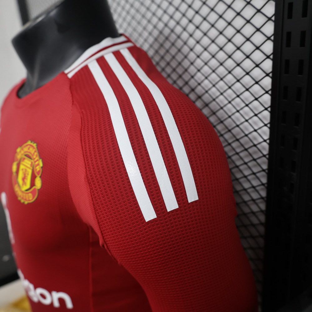 Manchester United player edition home long sleeved football jersey