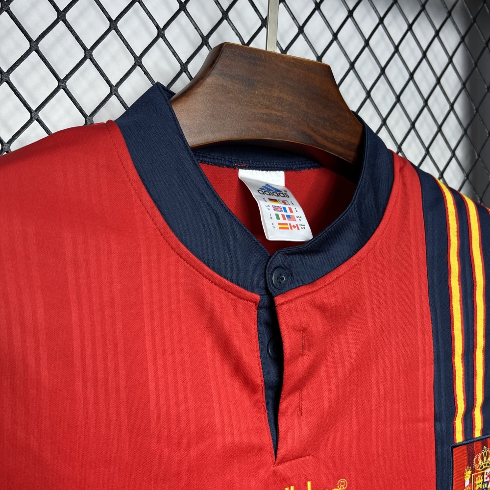 Spain 1996 Home Retro Jersey