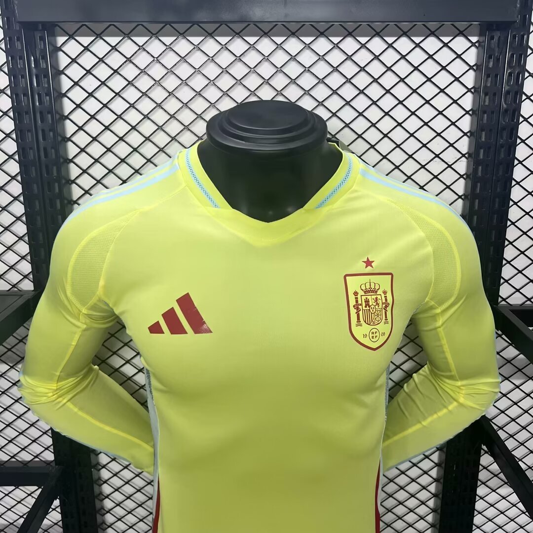 Spain 2024/25 Euro Away Long Sleeves Jersey – Player Version
