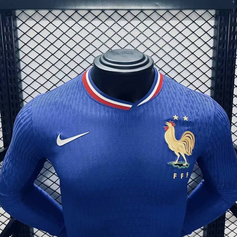 France 2024/25 Euro Home Long Sleeves Jersey – Player Version