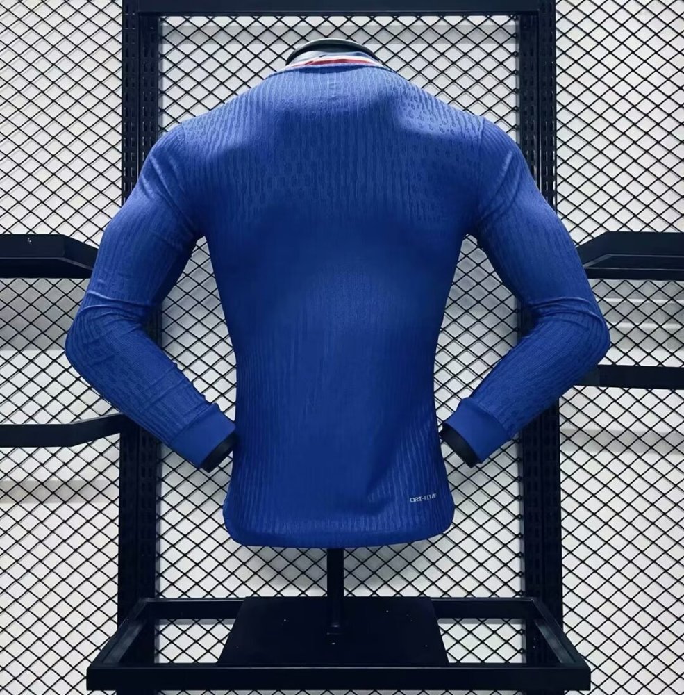 France 2024/25 Euro Home Long Sleeves Jersey – Player Version