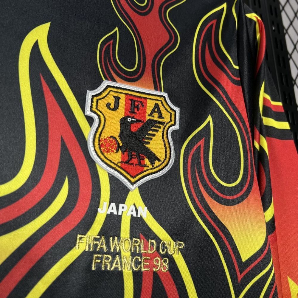 Japan 1998 Goalkeeper Red Flame Retro Jersey