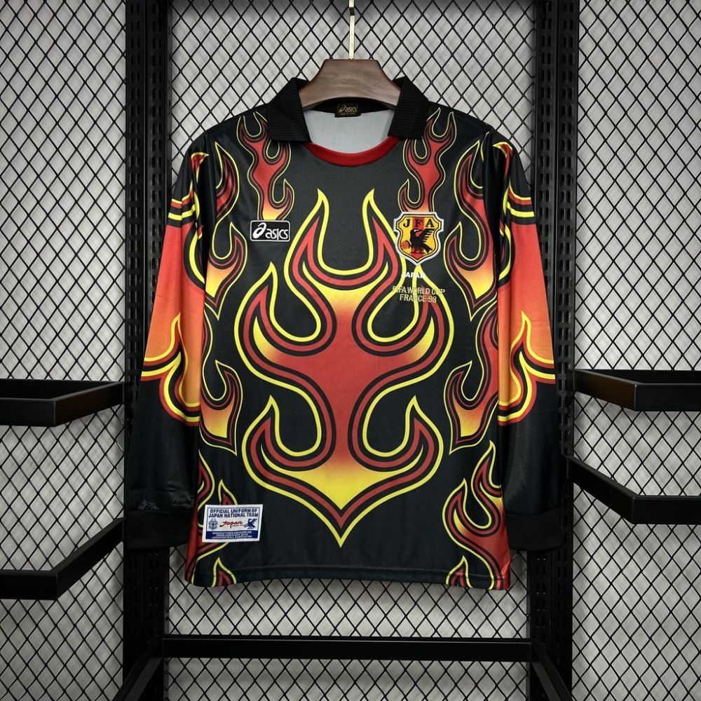 Japan 1998 Goalkeeper Red Flame Retro Jersey