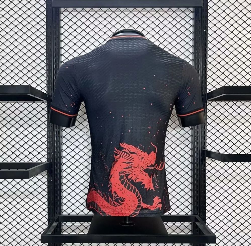 Japan 2024/25 Red Dragon Black Warrior Jersey Player Version S-XXL