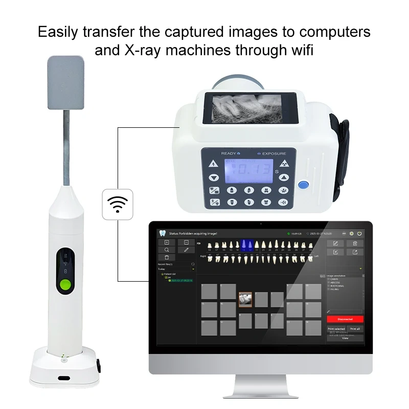 VVDental WIFI Wireless Remote Sensor 3 Meter Range Available for Filming Wireless Charging Dock Portable Suitable for Adult Oral