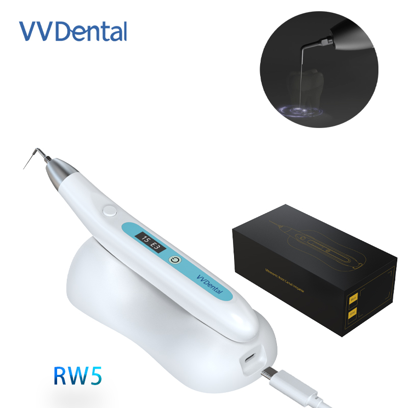 VVDental Ultrasonic Root Canal Swing Wash Tooth Root Cleaning Nest Wash Magnetic Charging Base with 5 Tip RW-5