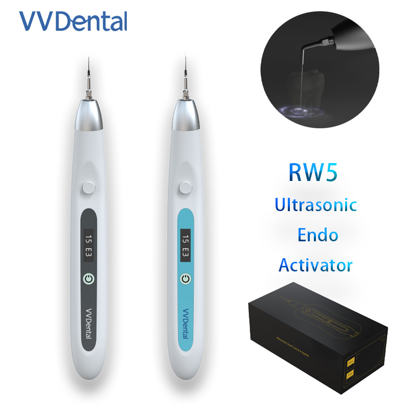 VVDental Ultrasonic Root Canal Swing Wash Tooth Root Cleaning Nest Wash Magnetic Charging Base with 5 Tip RW-5
