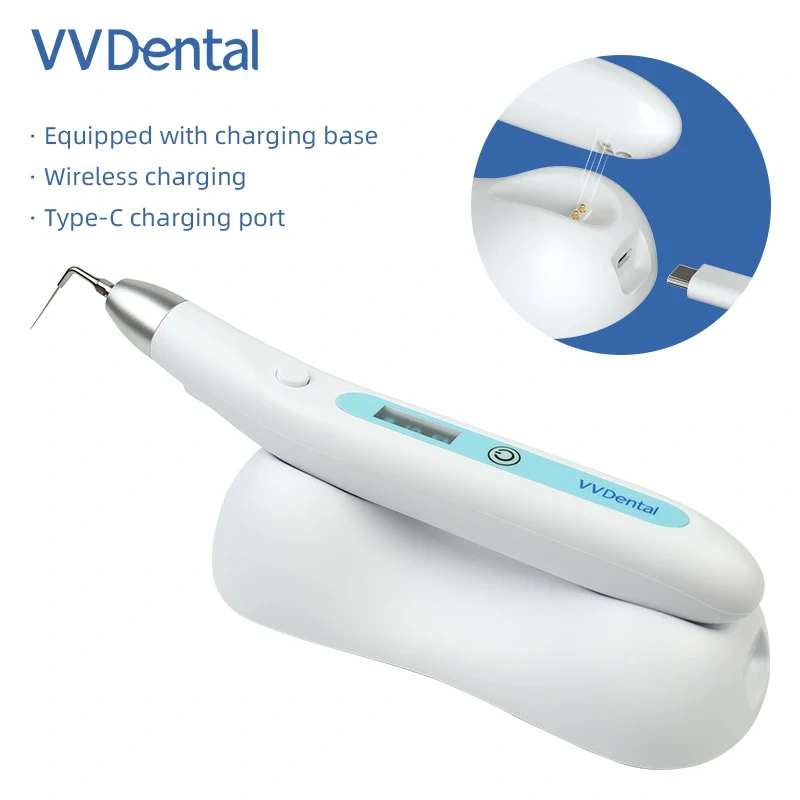 VVDental Ultrasonic Root Canal Swing Wash Tooth Root Cleaning Nest Wash Magnetic Charging Base with 5 Tip RW-5