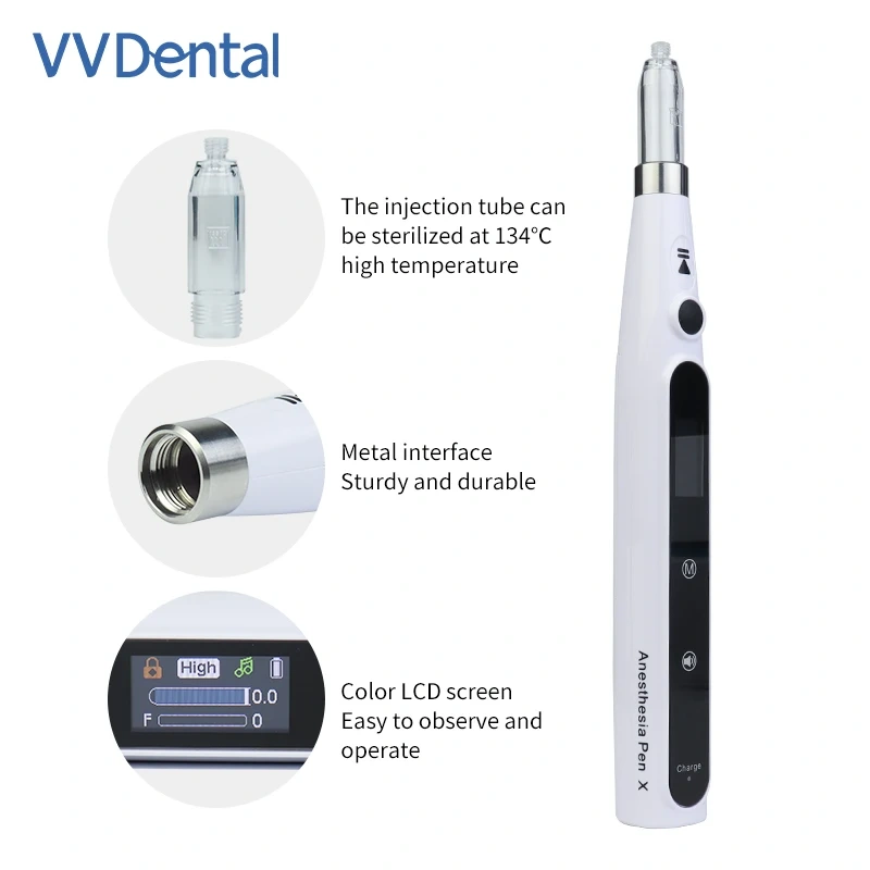 VVDen Plastic Power Washer Anaesthesia Injector Syringe Painless Electric Wireless Portable Dental Anesthesia Device