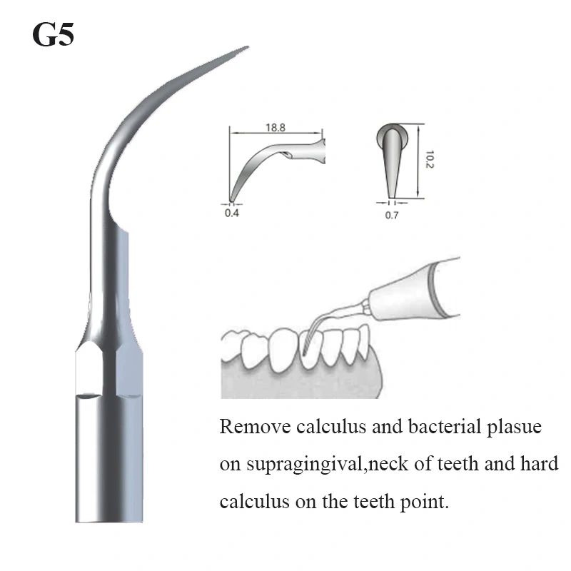 Original Tips for Scaler Tips for Supragingival Scaling for EMS/Woodpecker-UDS VVDental G1 G2 G3 G4 G5 G6 Scaler Accessories