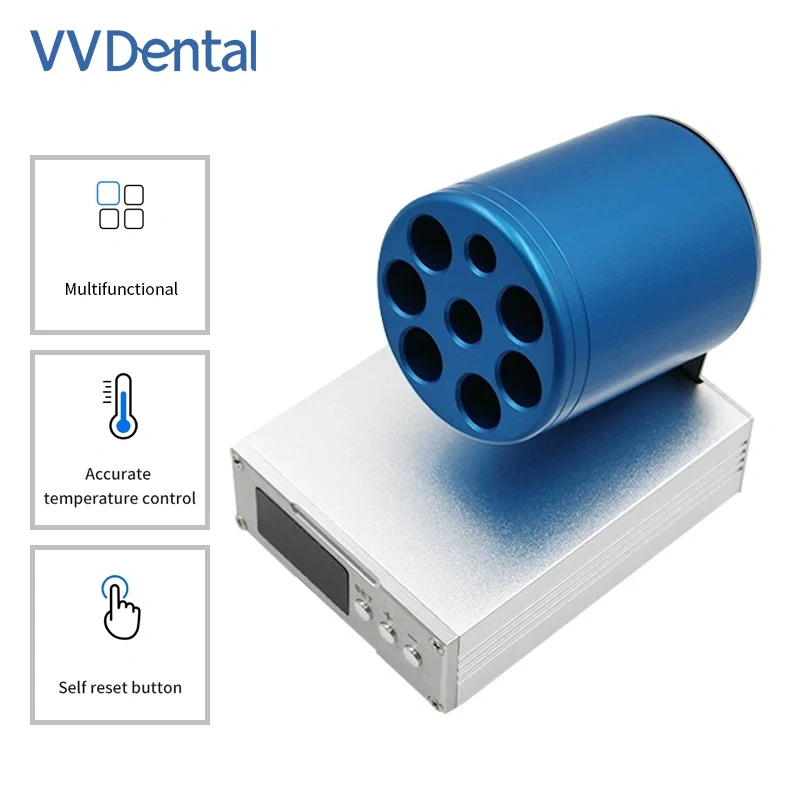 VV Dental AR Heater 8-Hole Heating Equipment  Heating Softening dental composite  Blue Benchtop Composites 30-70°C Heating