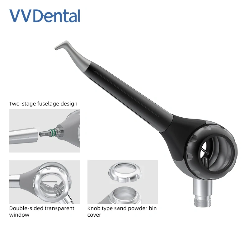 VVDental All-Metal Sandblast Scaler NEW Sandblasting machine 20g Large Capacity Aluminum Alloy Sand Blasting Unit PV5