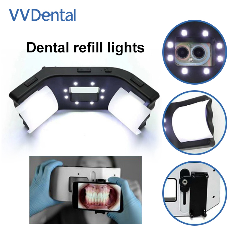 VV Dental Photo Light,with Stand Oral Observation Instrume, 20 LED Lamp Heads, Dental Health Observation Auxiliary Photo Equipment